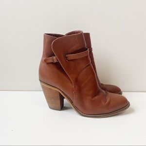FARYL By Faryl Robin Camel Tan Buckle Heeled Boots! Size 10